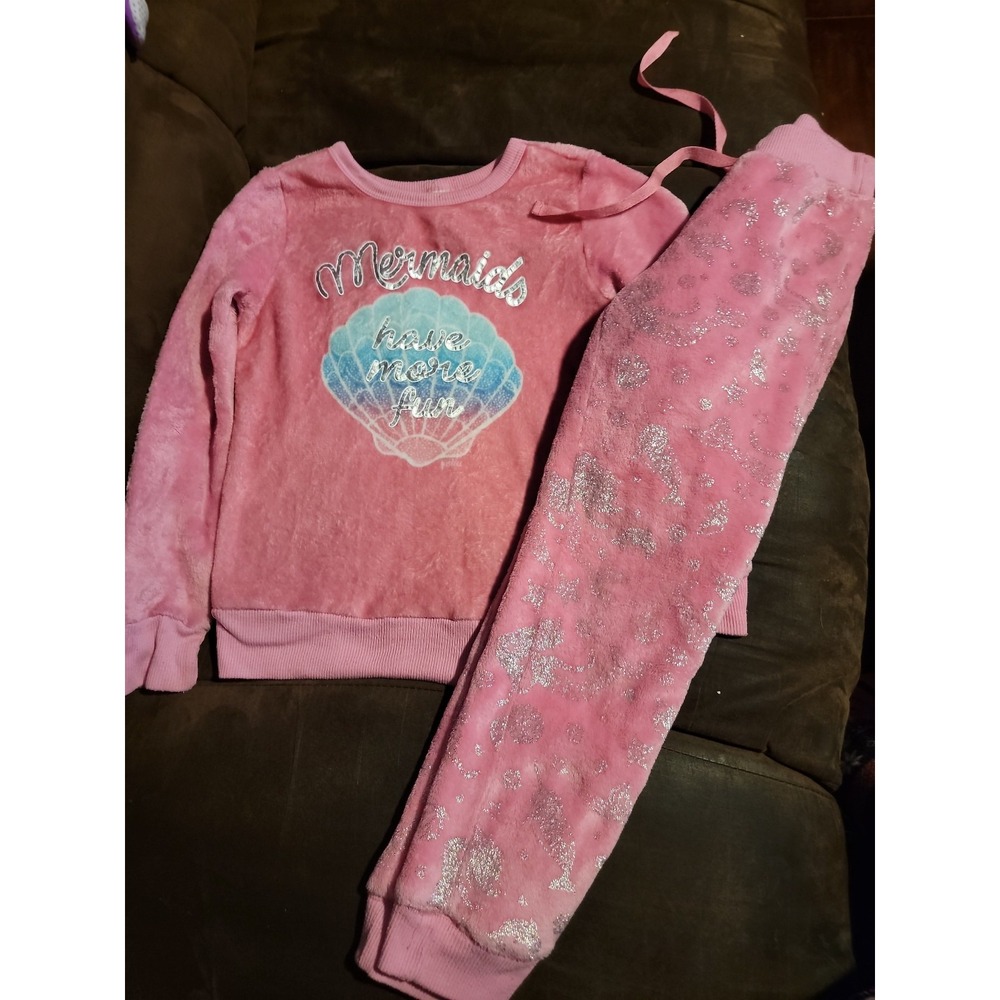Justice mermaids have more fun fleece pajamas size 8